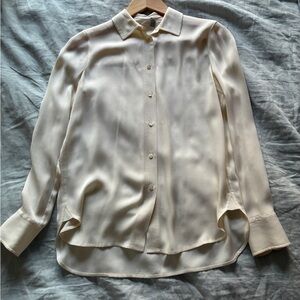 Vince. ivory silk blend blouse